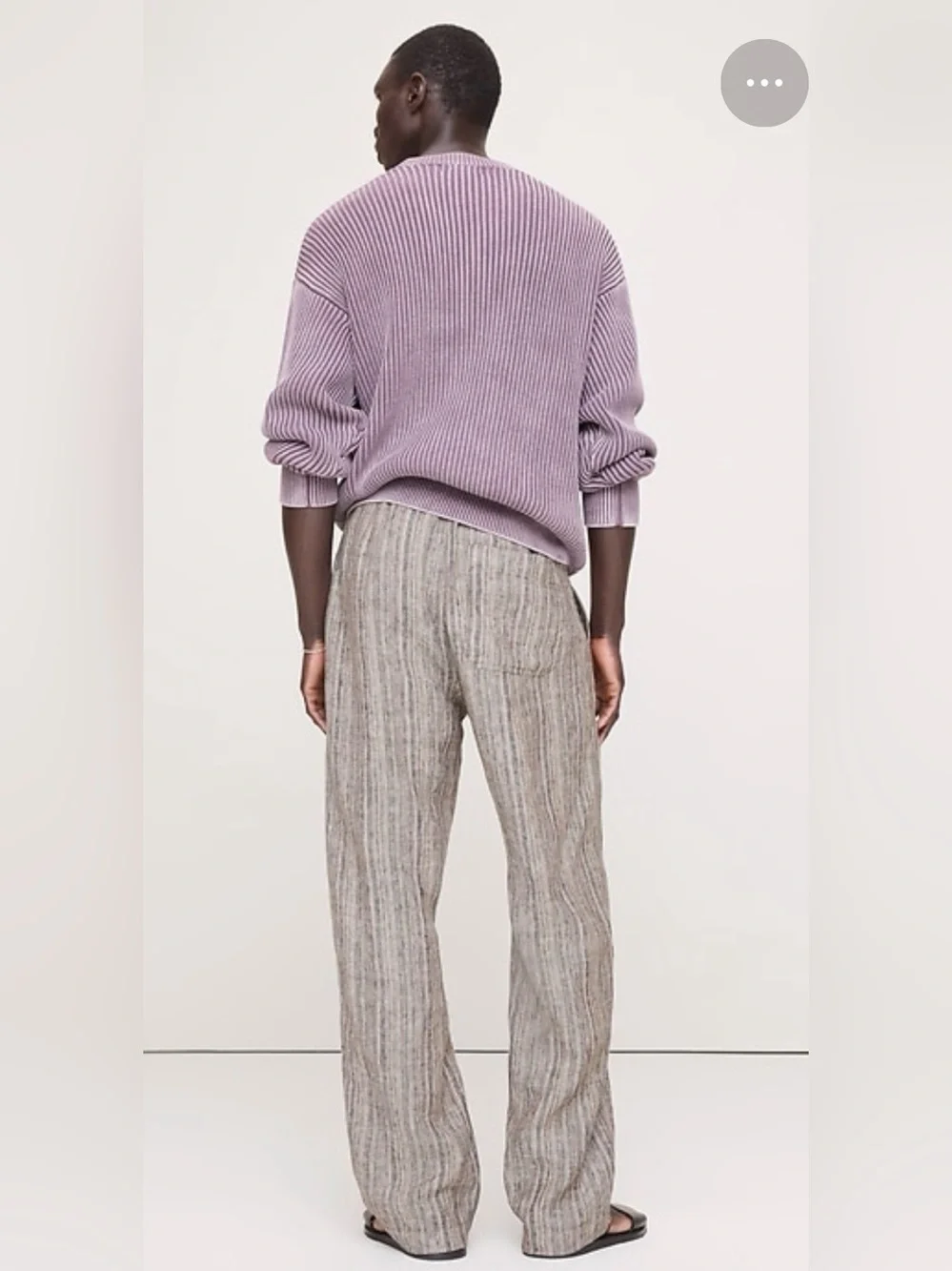 NWT Banana Republic Relaxed Striped Linen Beach Multi Striped Pant Sz M (#894806